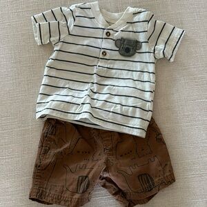 🐨 Safari Henley Tee Short Outfit 🦒